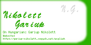 nikolett gariup business card